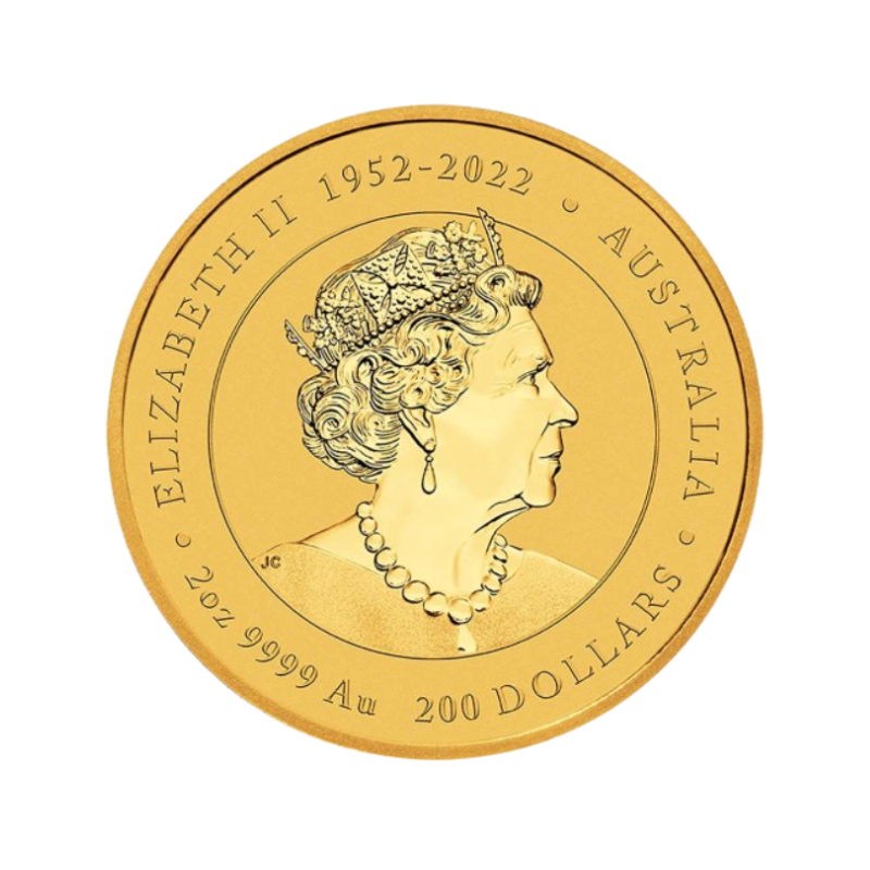 Zlatá investičná minca Rok Draka Lunárna Séria 2024 2 unce - rub