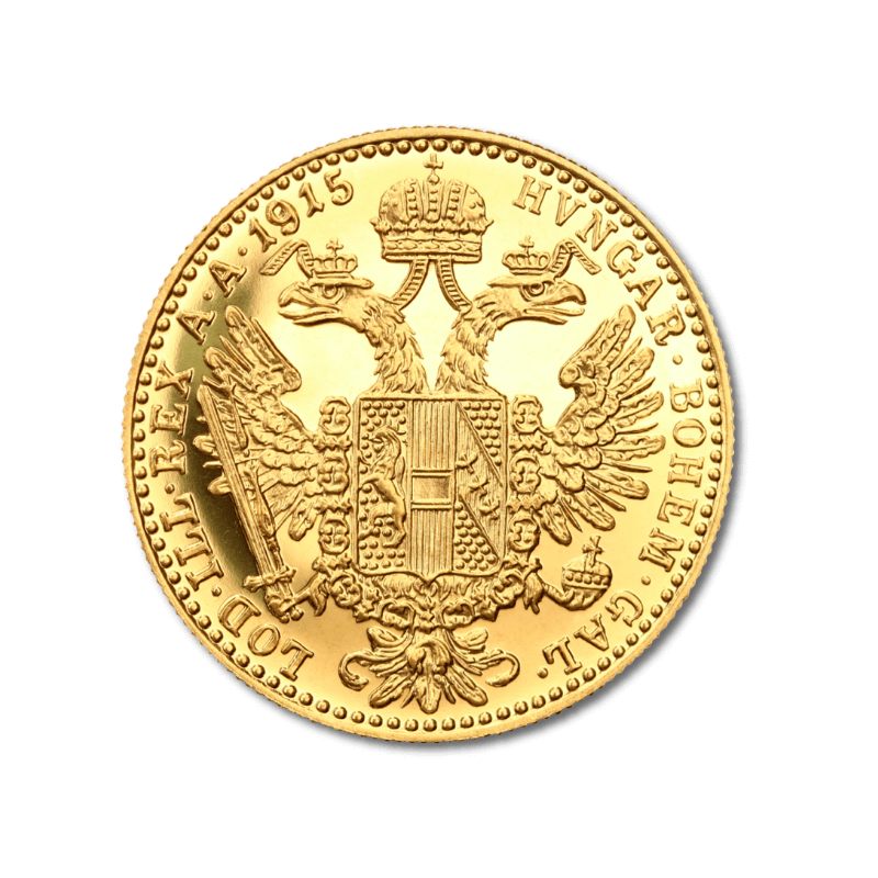 Zlatá minca 1 Dukát Františka Jozefa I. 1915 - rub