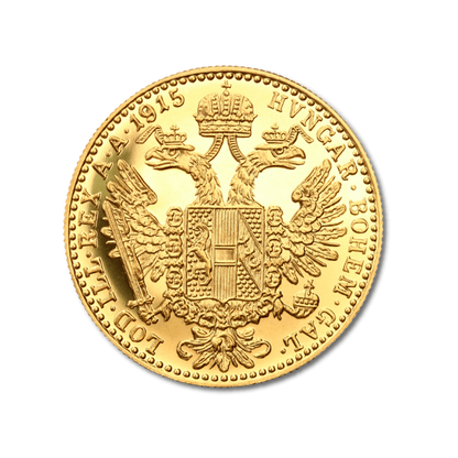Zlatá minca 1 Dukát Františka Jozefa I. 1915 - rub