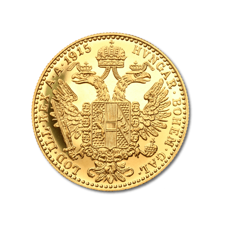 Zlatá minca 1 Dukát Františka Jozefa I. 1915 - rub