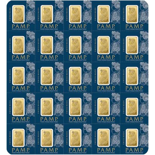 PAMP Multigram 25x1g investičné zlaté tehličky Fortuna