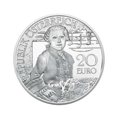 20 Euro Strieborná minca Wolfgang: Zázračné dieťa