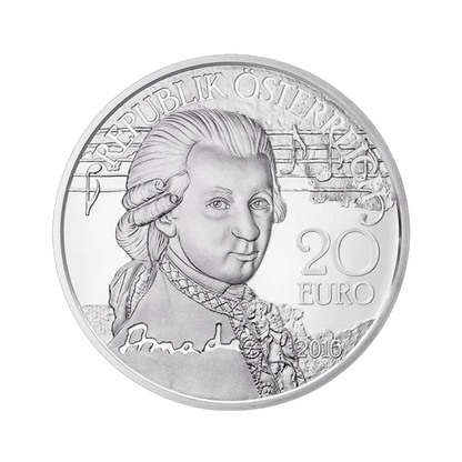 20 Euro Strieborná minca Amadé: Génius