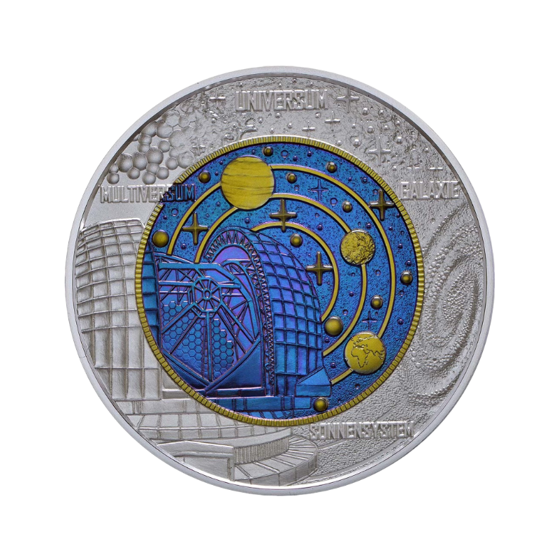 25 Euro Strieborno-niobová minca Kozmológia