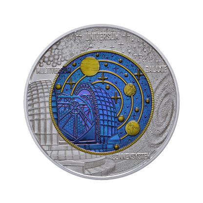25 Euro Strieborno-niobová minca Kozmológia