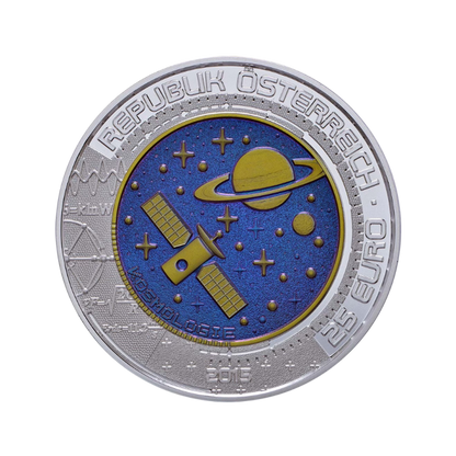 25 Euro Strieborno-niobová minca Kozmológia