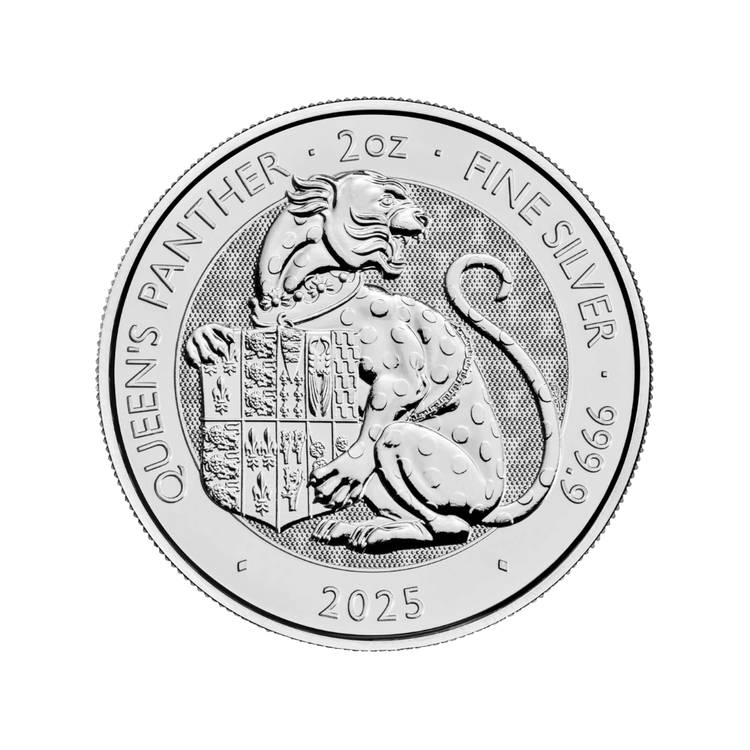 2 Unce (62,2g) Queen's Panther 2025 - Tudor Beasts Strieborná investičná minca