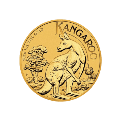 Investičná zlatá minca Kangaroo Klokan 1 unca (31,1g) - líce, The Perth Mint
