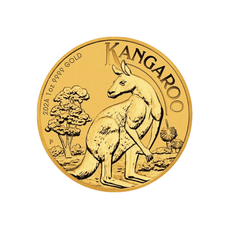 Investičná zlatá minca Kangaroo Klokan 1 unca (31,1g) - líce, The Perth Mint
