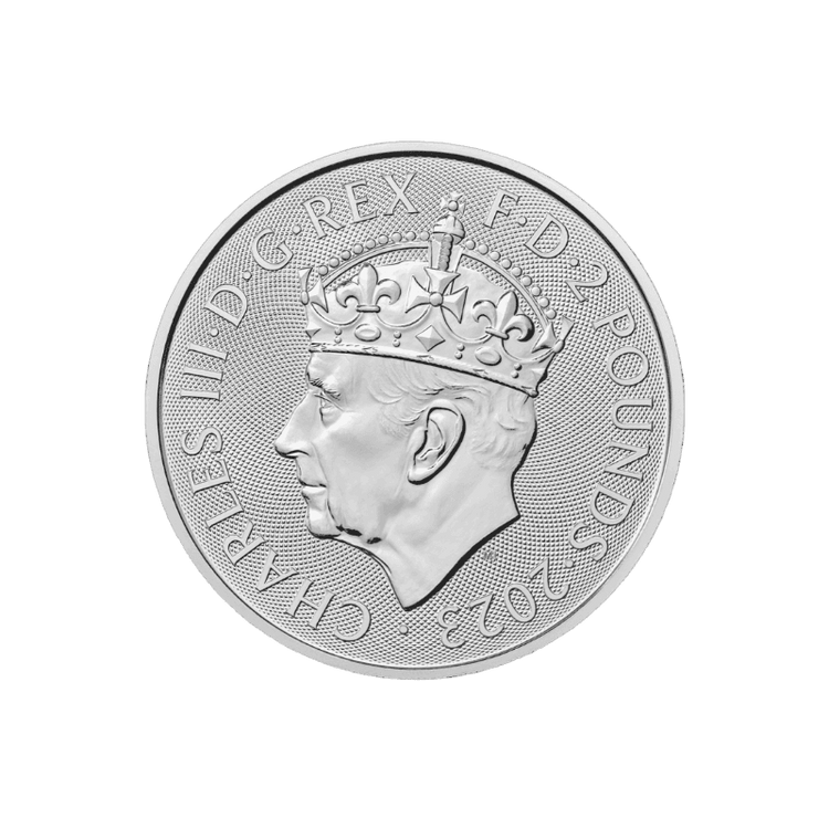 Strieborná investičná minca Britannia - Korunovácia Kráľ Karol III.
