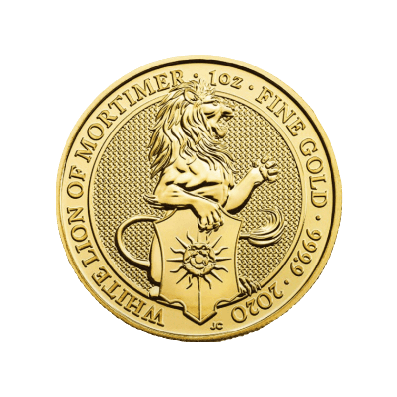 Zlatá investičná minca Queen's Beasts White Lion 2020 1 Unca (31,1g) 