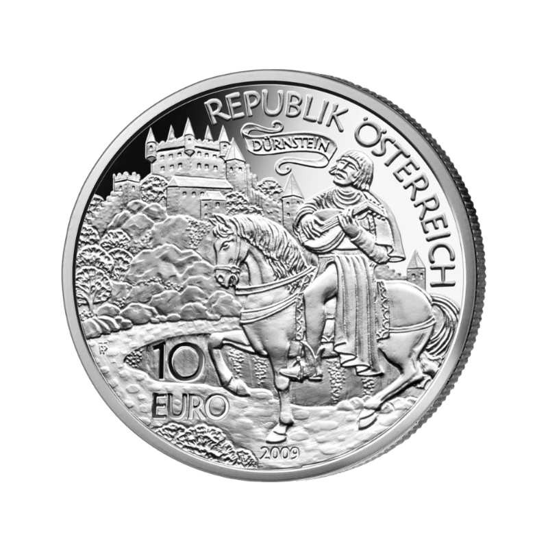 10 Euro Strieborná minca Richard Levie srdce v Dürnsteine