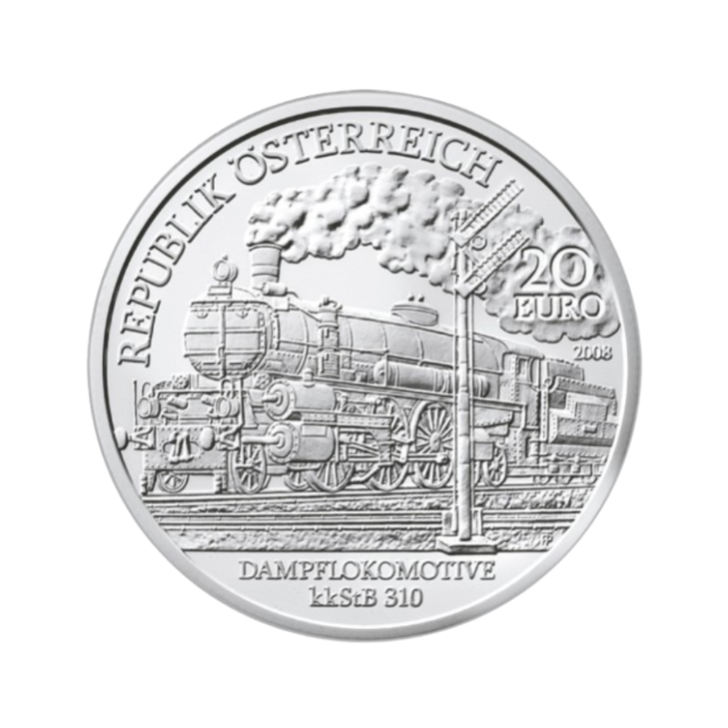 20 Euro Strieborná minca Severná dráha cisára Ferdinanda