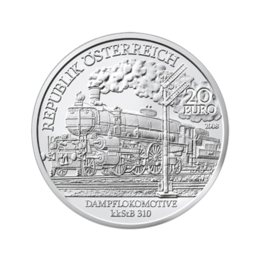 20 Euro Strieborná minca Severná dráha cisára Ferdinanda