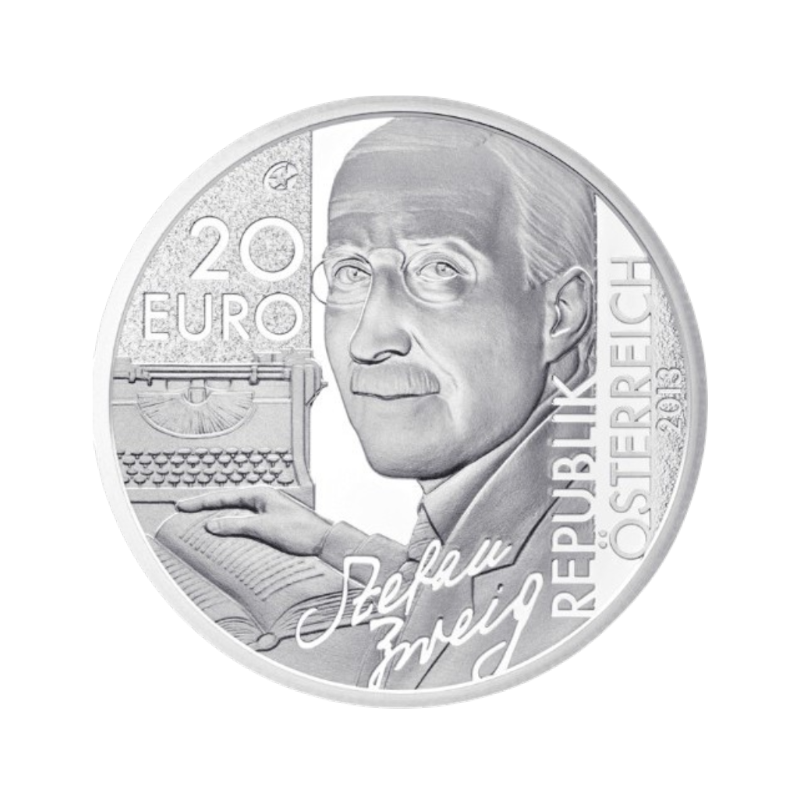 20 Euro Strieborná minca Stefan Zweig