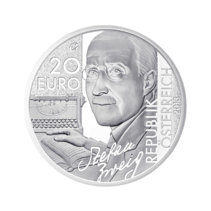 20 Euro Strieborná minca Stefan Zweig
