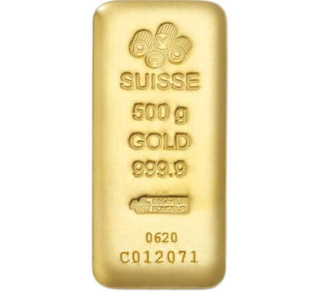 500g PAMP Švajčiarsko investičná zlatá tehlička