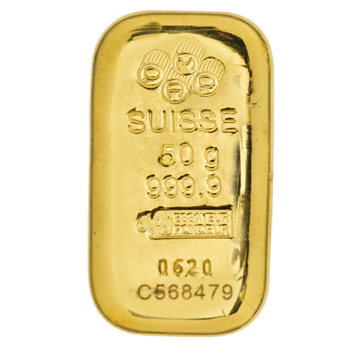 50g PAMP Švajčiarsko investičná zlatá tehlička