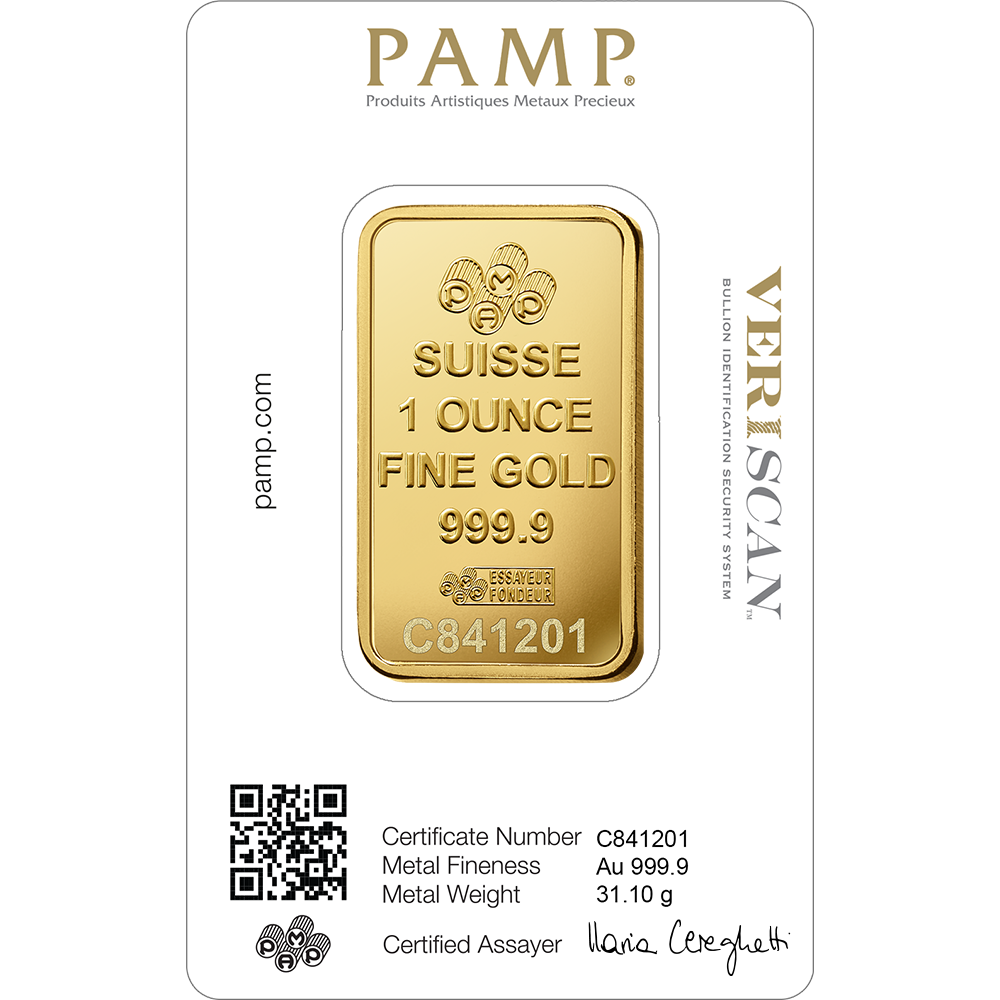 Investičná zlatá tehlička PAMP Fortuna 1 Unca (31,1g)