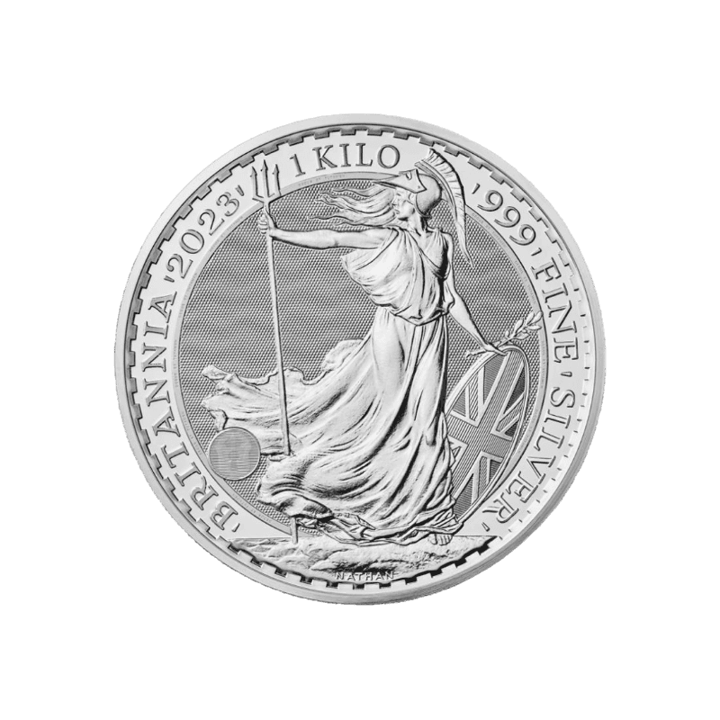 Strieborná investičná minca Britannia - Kráľovná Alžbeta II. 1000g (1kg) 