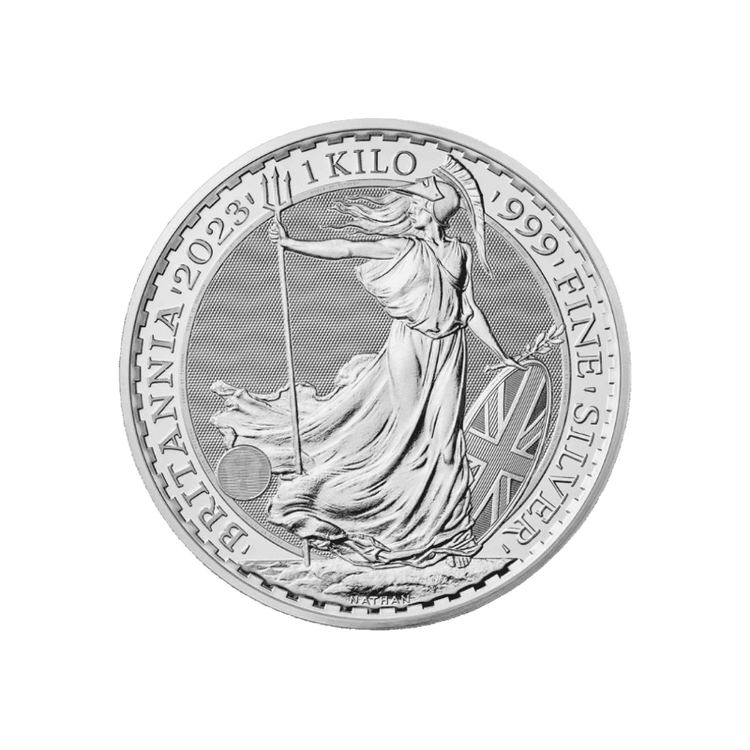 Strieborná investičná minca Britannia - Kráľovná Alžbeta II. 1000g (1kg) 
