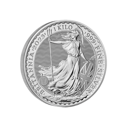 Strieborná investičná minca Britannia - Kráľovná Alžbeta II. 1000g (1kg) 