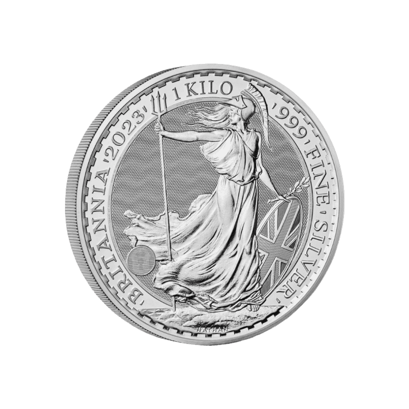 Strieborná investičná minca Britannia - Kráľovná Alžbeta II. 1000g (1kg) 