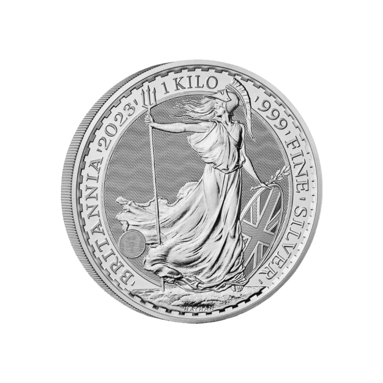 Strieborná investičná minca Britannia - Kráľovná Alžbeta II. 1000g (1kg) 