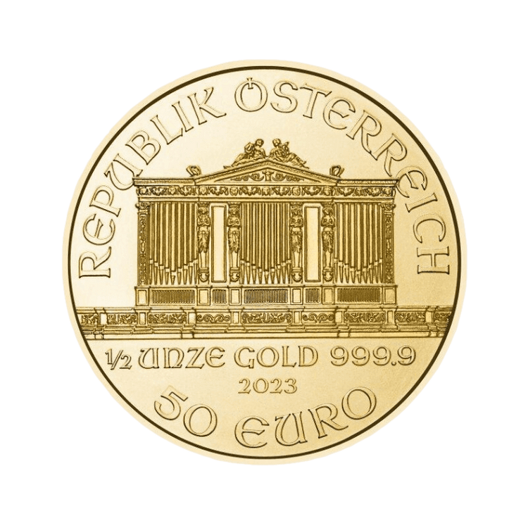 Zlatá investičná minca Wiener Philharmoniker 1/2 Unce 