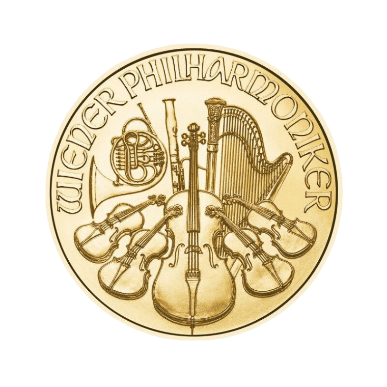 Zlatá investičná minca Wiener Philharmoniker 1/4 Unce
