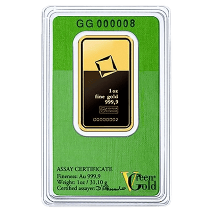 Investičná zlatá tehlička Valcambi Green Gold 1 Unca (31,1g)