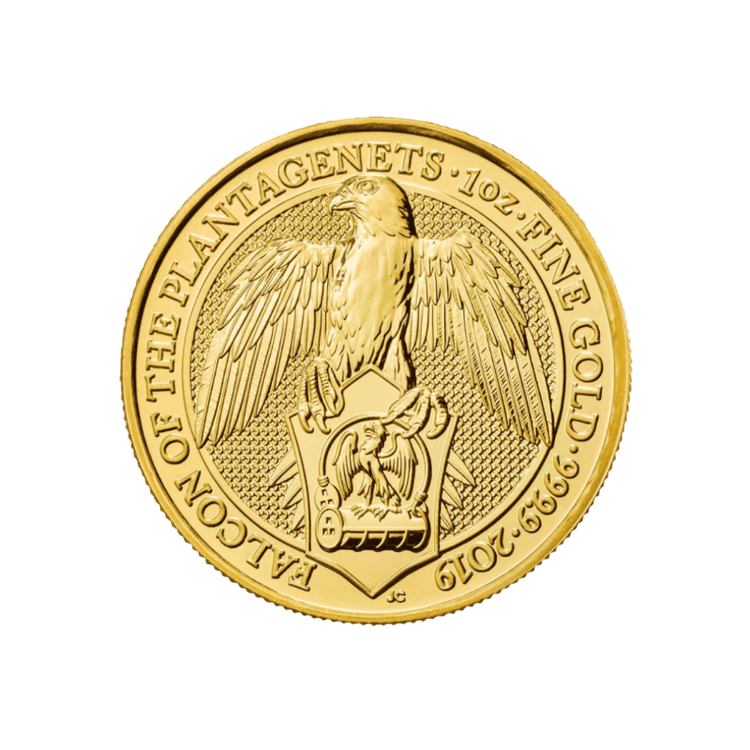 Zlatá investičná minca Queen's Beasts Falcon 1 Unca (31,1g) 