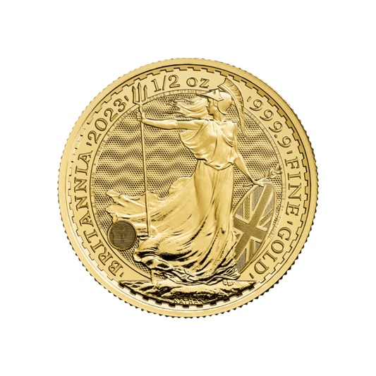 Zlatá investičná minca Britannia - Kráľ Karol III. 1/2 Unce