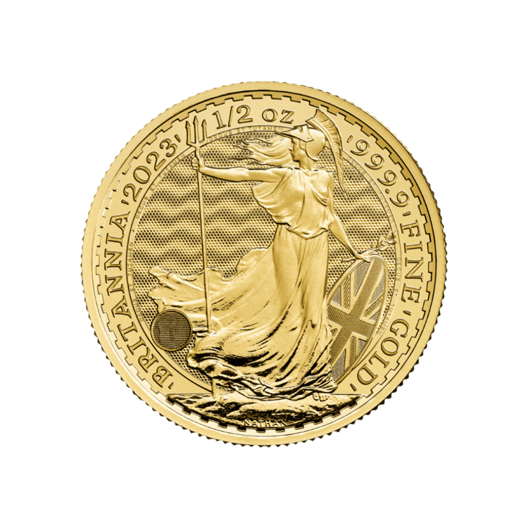 Zlatá investičná minca Britannia - Kráľ Karol III. 1/2 Unce