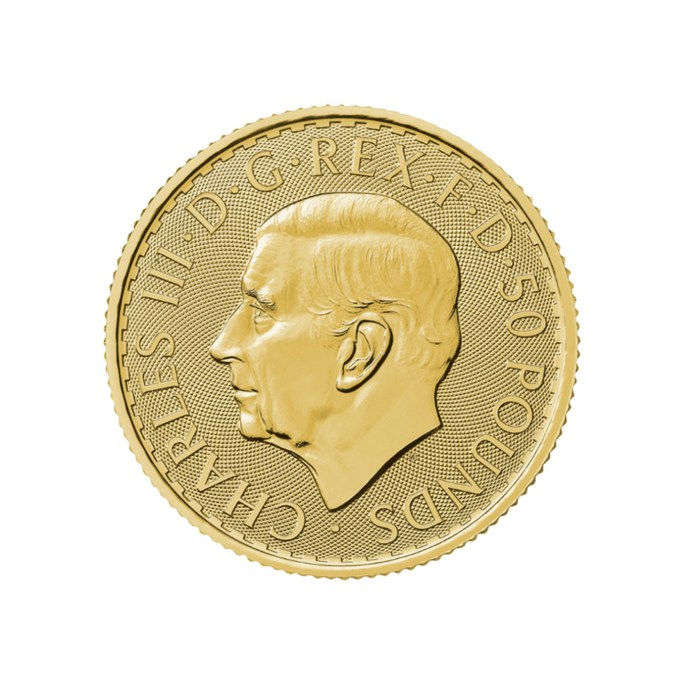 Zlatá investičná minca Britannia - Kráľ Karol III. 1/2 Unce