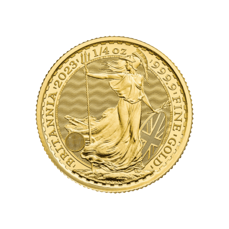 Zlatá investičná minca Britannia - Kráľ Karol III. 1/4 Unce 
