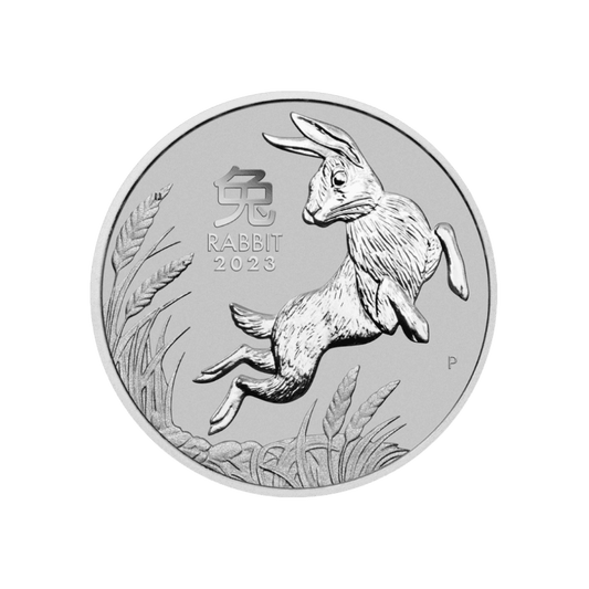 Investičná minca platina Rok Zajaca Lunárna Séria 2023 1 Unca (31,1g) 